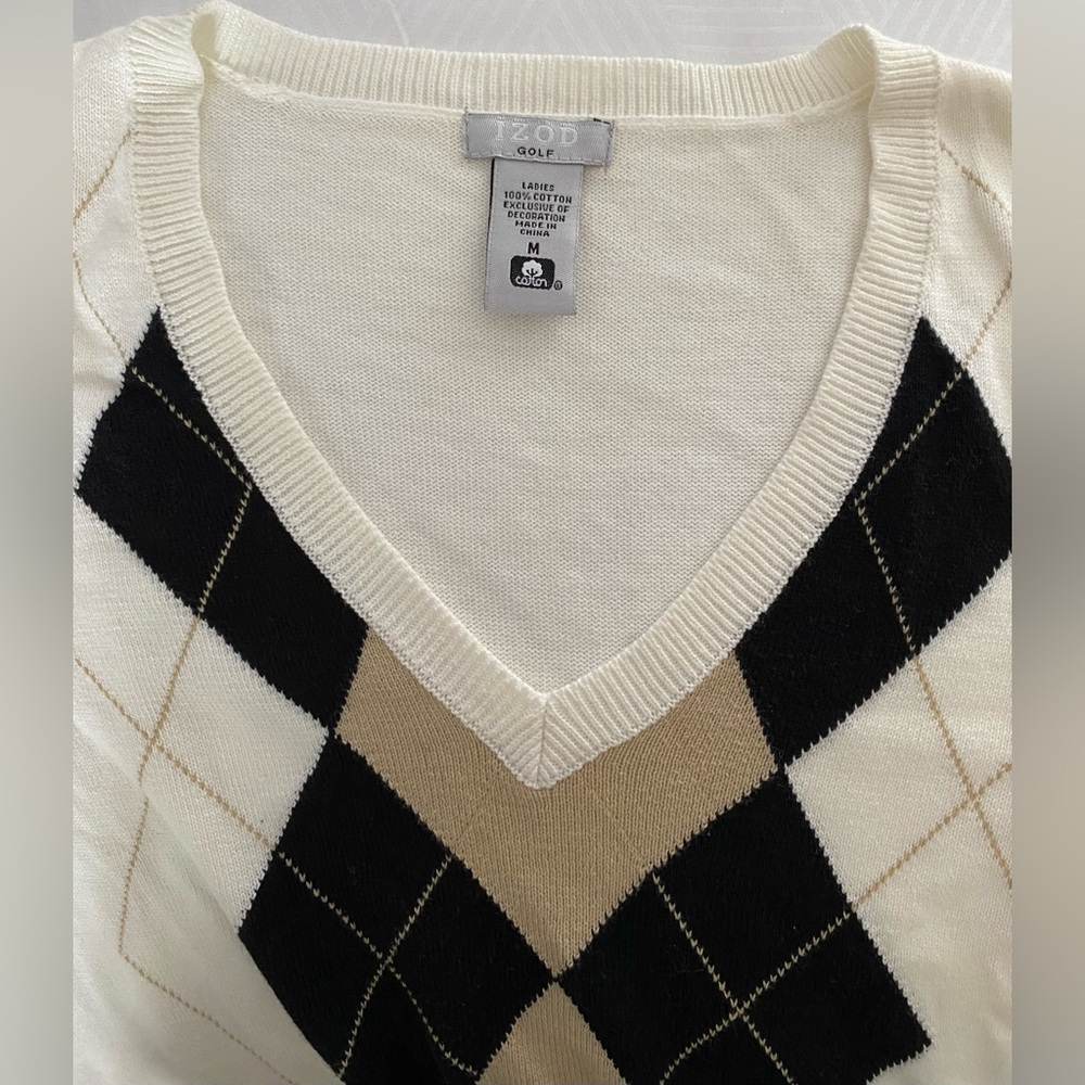 IZOD.. 2-WOMENS ARGYLE V-NECK SWEATERS - Picture 15 of 16
